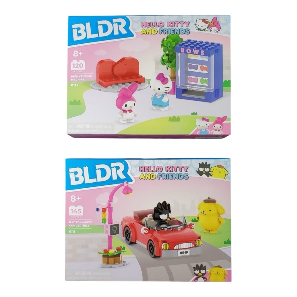 Hello Kitty & Friends BLDR Set of 2 My Melody & Badtz Maru Pompompurin Bundle